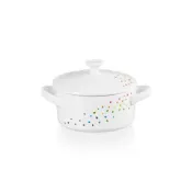 (店+)【Le Creuset】迷你圓形烤盅 繽紛愛心白