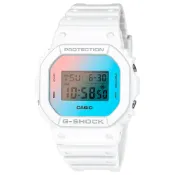 【CASIO】G-SHOCK 經典5600系列 炫彩海灘白數位電子錶 DW-5600TL-7 台灣卡西歐公司貨