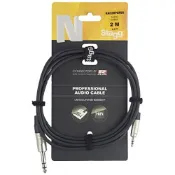Stagg NAC2MPSPSR (2米) 6.3mm 立體聲公頭 轉 3.5mm 立體聲公頭 [唐尼樂器]