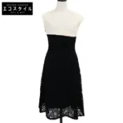 【DOKODEMO】Christian Dior [成色極佳/國內正品] 5C24648DM528 花朵蕾絲V領無袖上衣 I:38 [二手]