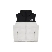 (店+)【The North Face】NF0A3XEP-Q4C 北面  Nuptse  拼接立領羽絨  背心  女款  白色