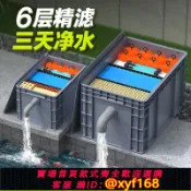 輝煌匯購 {可打統編 保固一年}戶外魚池周轉過濾箱水循環凈化過濾器魚缸過濾盒庭院水池過濾設備