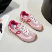 粉紅色德訓鞋女2025新款爆款夏季超火厚底阿甘鞋子輕便休閒運動鞋