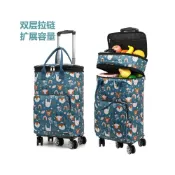 (店+)📣工廠直銷 伸縮拉桿包超市購物袋折疊便攜輕便萬向輪購物車買菜家用拉車露營