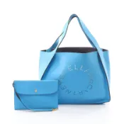 【DOKODEMO】[二手] Stella McCartney 手提包，Stella Logo，502793，淺藍色，其他，Stella Logo 手提包，女士，二手 B
