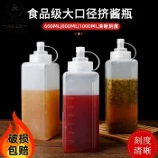 塑膠擠醬瓶食品級果醬瓶大口徑擠壓瓶冰粉擺攤瓶醬料瓶奶茶店商用 3Y7