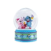 【Enesco】精品家飾 Disney 迪士尼 星際寶貝 史迪奇和安琪聖誕水晶球居家擺飾