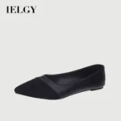 IELGY 尖頭穆勒鞋氣質平底新款百搭一腳蹬帶裙套穿鞋