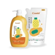 (店+)【Combi】康貝 黃金雙酵奶瓶蔬果洗潔液促銷組 1瓶+1補 (奶瓶蔬果洗潔液/水果酵素配方；寶寶共和國)