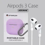 Ahastyle airpods 3 送 防丟繩 紫色 掛鉤 保護套 防摔 airpods3 pro 矽膠 3代