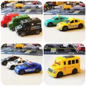 (店+)『城市生活慣性小車』小汽車 玩具車 警車 巴士 TAXI 消防車 耐摔玩具車 汽車玩具 慣性車