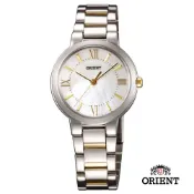 ORIENT 東方錶 DRESS系列 高雅珍珠時尚女錶 鋼帶款 珠貝x雙色 FQC0N003W