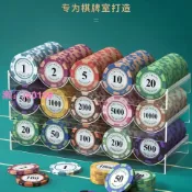 綺夢屋 【台灣公司】麻將籌碼棋牌室專用卡片籌碼幣德州撲克積分幣打麻將德州籌碼套裝