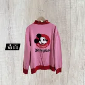 *♡*韓系/粉紅色/米老鼠針織排釦薄外套/M-小L/近新/二手衣《Anna的百寶箱》