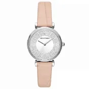 大高雄鐘錶城 EMPORIO ARMANI 亞曼尼 Gianni T-bar系列 AR11543 極致內斂環鑽女錶 32mm｜樂天領券現折★全館特惠中★指定刷卡回饋10%