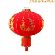 2026大紅燈籠燈戶外陽臺農村大門植絨燈籠新年春節過年裝飾佈置