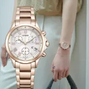 CITIZEN 星辰 xC系列 自信魅力 光動能 計時腕錶 女錶-FB1403-53A