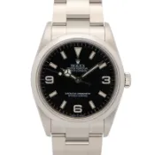 【DOKODEMO】【二手】ROLEX探險家1型 F字頭 114270 BK 不鏽鋼男士腕錶