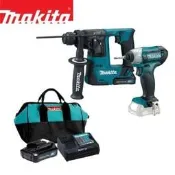 MAKITA 牧田 充電有刷起子機+鎚鑽雙機組TD110+HR140(CLX220SX1)｜ASTool 亞仕托