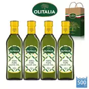 【百利市購物中心】義大利【Olitalia奧利塔】純橄欖油 (500ml/瓶)×4瓶，免運