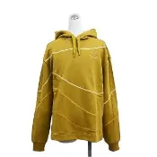 【Paul Smith】PAUL SMITH Happy Wave PS簡約刺繡LOGO不規則線條有機棉長袖連帽T恤(男款/芥末棕)