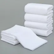 全球選品1館 生活百貨 50條裝理髮洗浴足療便宜白毛巾吸水不掉毛一次性家用物業百潔抹布