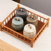 淘好物百貨店 復古粗陶茶葉罐陶瓷密封罐防潮普洱儲存茶罐戶外便攜小號空罐茶盒