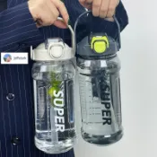 臺灣出貨🔥湯圓💛限時熱賣免運🔥1500ml容量大水杯男女學生耐高溫運動水壺戶外水瓶頓噸桶吸管杯子