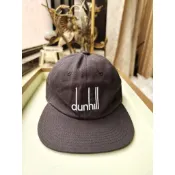 DUNHILL全新真品義大利製品牌LOGO刺繡黑色棒球帽(適58~60公分)--2.9折出清(不議價商品)