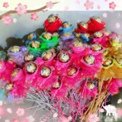 熊棒 金莎棒 金莎巧克力 裙子棒 花裙 糖果棒 二次進場 畢業花束 金沙棒 金莎巧克力 金紗 拉花棒 花棒 婚禮 活動