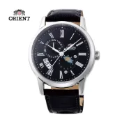 ORIENT 東方錶 SUN&MOON系列 日月相錶 皮帶款 黑面 RA-AK0010B