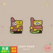 【5A品質】防走光扣 卡通動漫週邊合金胸針可愛海綿寶寶派大星擁抱創意徽章服裝配件 飾品 徽章別針 配飾 胸針 胸章 別針