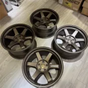【現貨福利品出清】 RAYS TE37 ULTRA 19吋 鍛造 鋁圈 古銅色 5/112 近全新【YGAUTO】