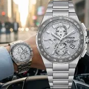 【CITIZEN 星辰】超級鈦 Eco-Drive 電波錶 男錶 手錶-AT8391-52H