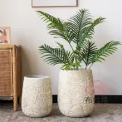 布拉格奇幻生活 免運 公司貨 仿真 簡約水泥花盆大型植物綠植鎂泥花器客廳陽臺落地盆栽室內裝飾擺件 可開發票 全館五折 工廠現貨直銷 新品特價 BLGQHSH1225