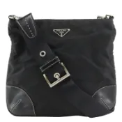 【DOKODEMO】Prada PRADA 肩背包，尼龍材質，黑色，斜/肩包，拉鍊，女士 [二手]