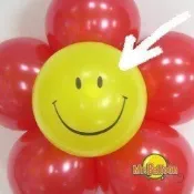 【AI婚慶用品批發】台灣HB 5吋圓形 (頂印笑臉)笑臉氣球 迎新 幼稚園迎新汽球會場佈置