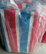 超厚型紅藍白帆布 20尺x30尺  防水帆布 遮雨帆布 塑膠布_粗俗俗五金大賣場