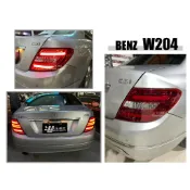 小亞車燈改裝＊新 紅白款 BENZ W204 07 08 09 10 C300 C250 全LED光柱尾燈 後燈