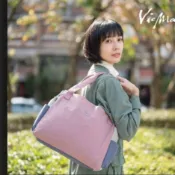 特惠~Vienna日系每日大方托特包(媽媽包)-豆沙粉