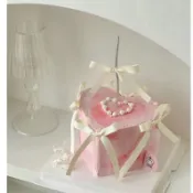 台南高雄現貨」韓系蝴蝶結 生日蠟燭、細長蝴蝶結緞帶蠟燭、扭曲 彎彎生日蠟燭、長長造型蠟燭 台中台灣