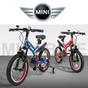 英國 MINI COOPER原廠正版授權開拓者自行車16吋16“前後擋泥板越野腳踏車兒童三輪車越野型兒童自行車 紅色藍色
