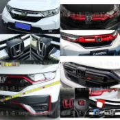 【🚗懂挑】CRV5 CRV5.5空套配件水箱護罩 霧燈框 尾門飾條飾板 車標框 卡夢碳纖維 紅色 紅標 CRV 外飾改裝