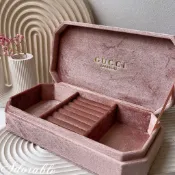💕Adorable💕【GUCCI BEAUTY】古馳美妝專櫃贈品🌹竹韻乾燥玫瑰絲絨珠寶首飾盒/防塵盒/收納盒/飾品盒