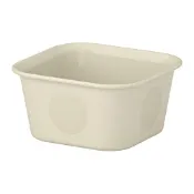 【IKEA 宜家家居】NOJIG 收納盒, 塑膠/米色, 10x10x5 公分