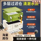 【國際嚴選】【人氣爆款】魚缸週轉箱過濾器魚池過濾箱水循環系統上濾滴流過濾盒樣烏龜