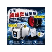 (一本店鋪)二代 (調速款) 高速  8吋+2米排風管 排風機 (排風扇 排風機 抽風機 換氣扇 風扇)