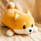 柴犬娃娃 趴姿柴犬抱枕 午睡枕 靠枕 超萌柴犬玩偶 絨毛公仔 生日禮物 情人節禮物 聖誕交換禮物