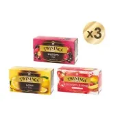 【Twinings 唐寧茶】調味茶包 共75入 25入x3盒(綜合野莓/檸檬茶/香草菊蜜)