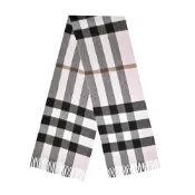 【康是美官方網購】BURBERRY 經典格紋羊絨圍巾(粉色)_廠商直送